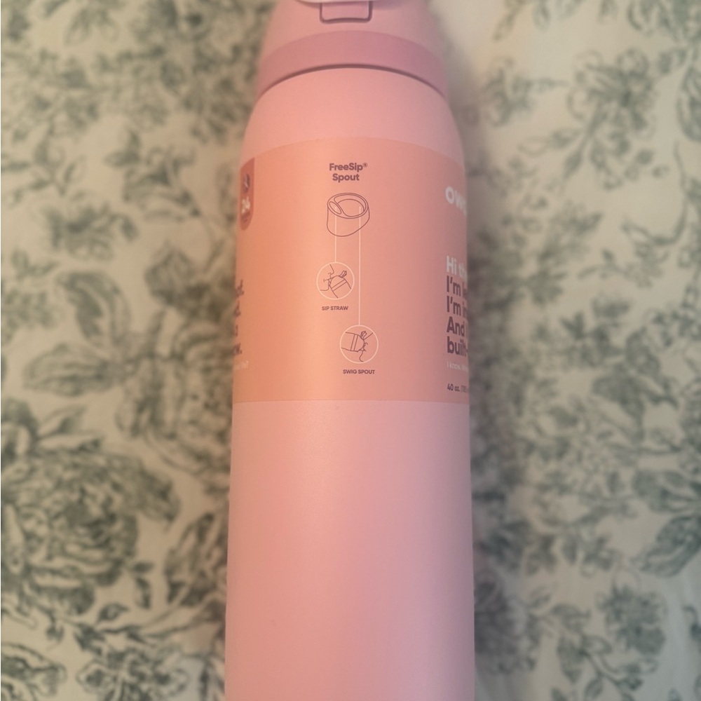 40oz Owala Pink Insulated Water Bottle with Built-in Straw - Picture 2 of 6